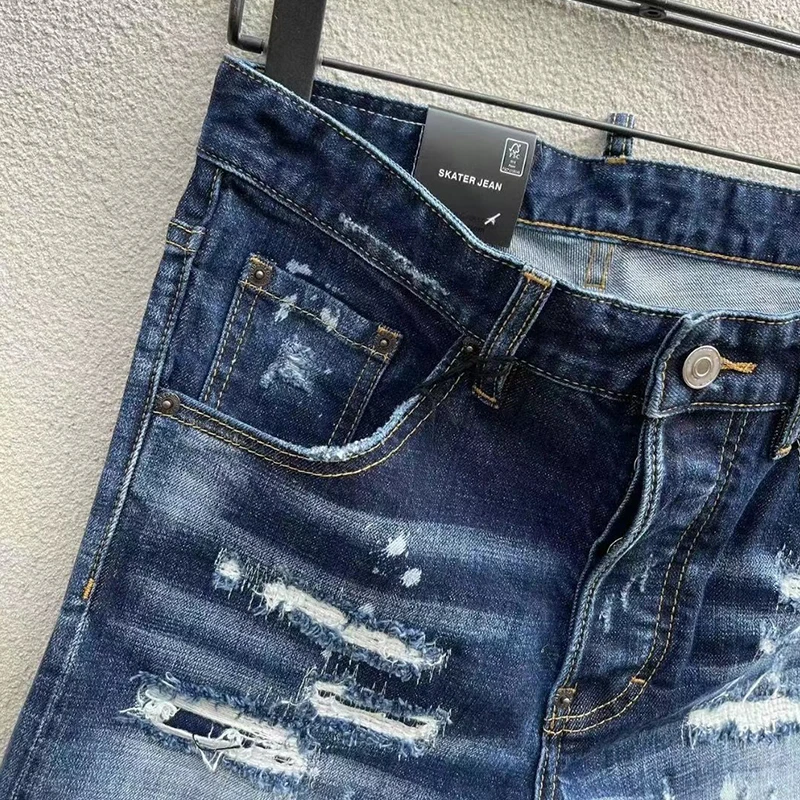 Новинка 100 летние джинсовые шорты для мужчин Стрейчевые облегающие средней длины