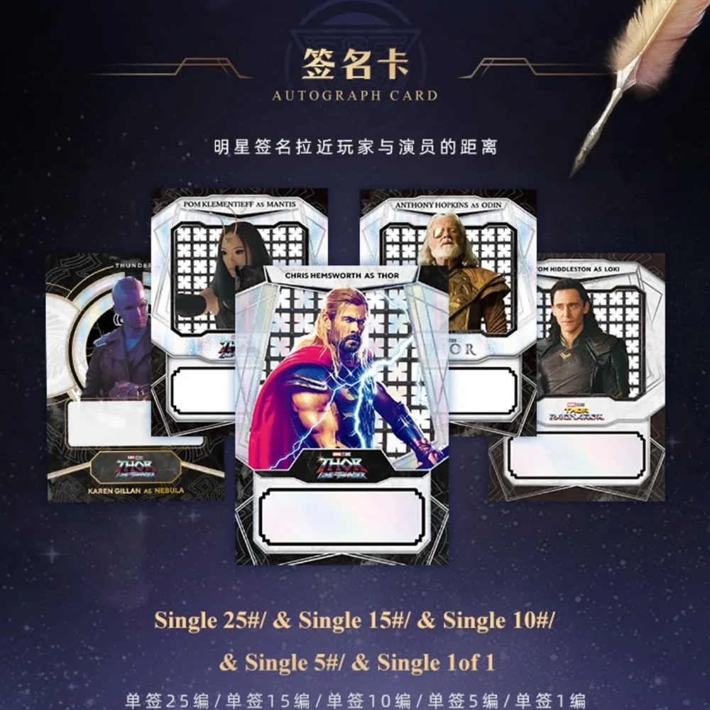 Оригинальная карта фирмы Marvel Thunder коллекционные карты Мстители Герои Тор Локи