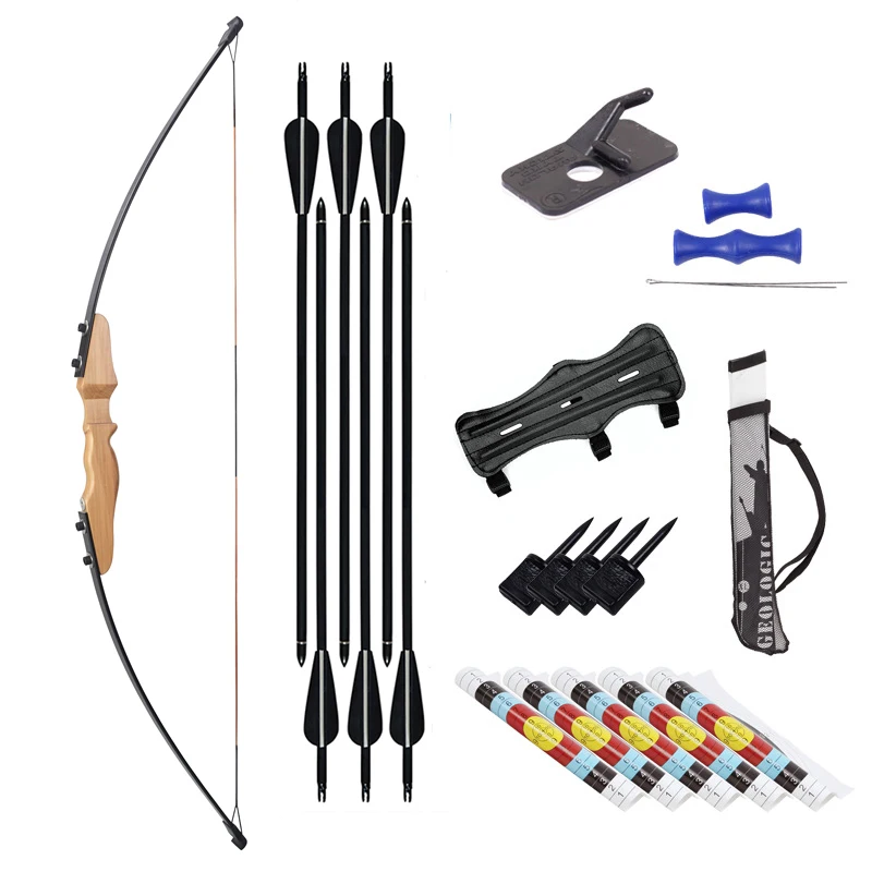 

30/40lbs Professional Bow And Arrow Recurve Bow Wooden Split Bow And Arrow Set Youth Sports Training Archery Hunting Accessory