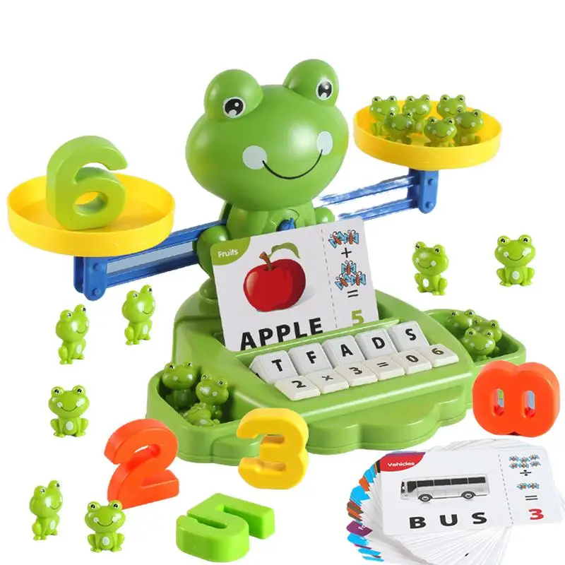 

Математическая игрушка Монтессори, цифровая лягушка, балансировочные весы, развивающие математические балансировочные весы, настольная игра с цифрами и буквами, Детские обучающие игрушки
