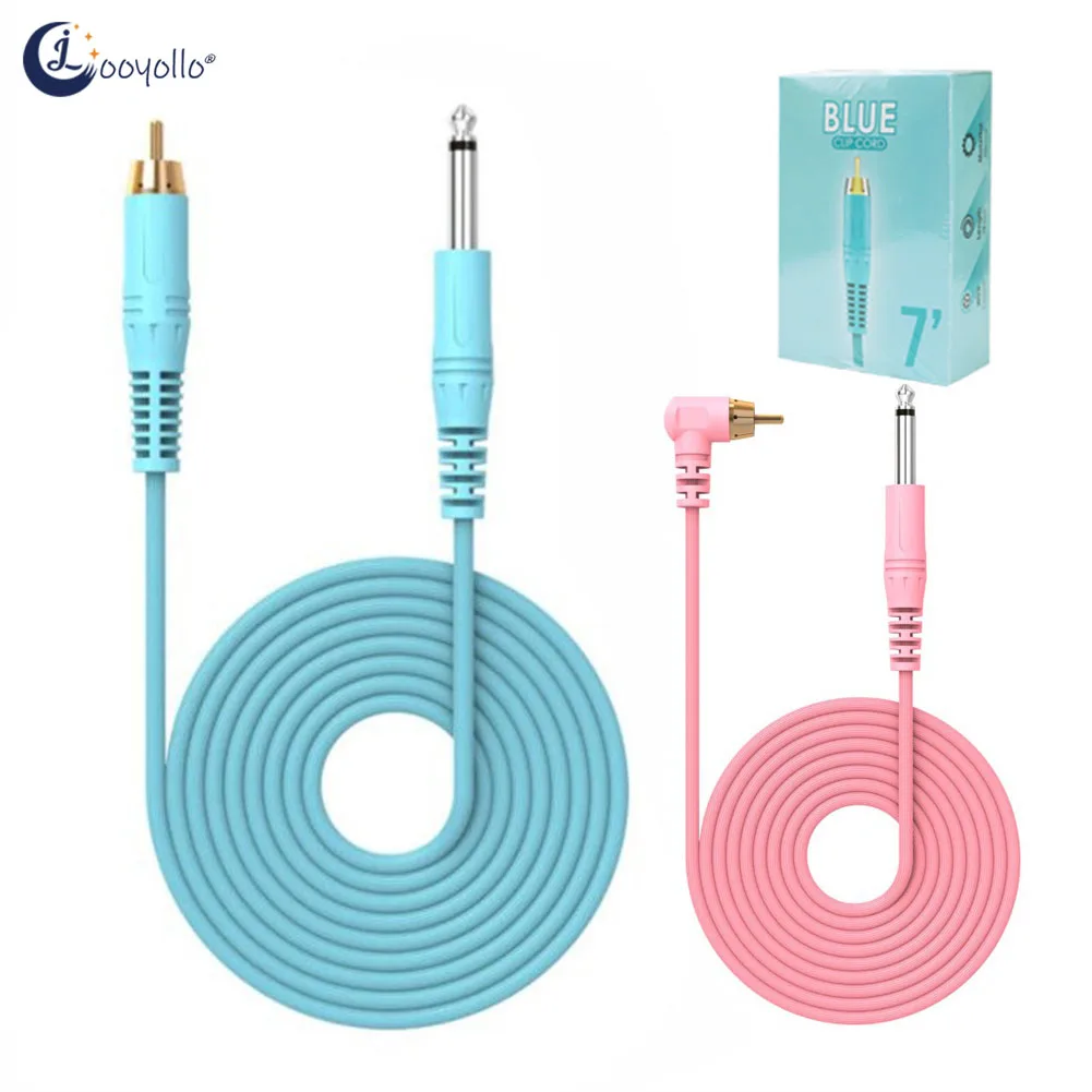 

Силиконовый кабель RCA 2 м/78 дюймов, шнур с зажимом для тату, аудиокабель для блока питания для тату, машинки для татуировки, ручки для татуиров...