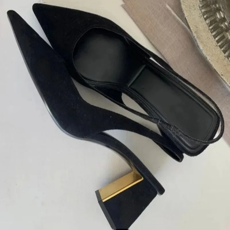 Сандалии на шпильке Traf женские простые пикантные туфли-лодочки заостренный