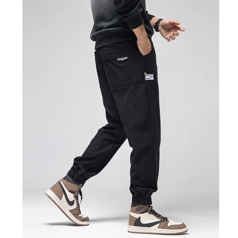Men Clothing Autumn and Winter Straight Loose Cylinder Lanyard Casual Pants Vintage Comfortable Black Harun Trousers Women 2022