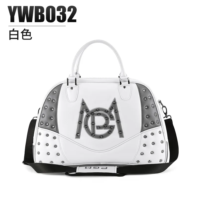 PGM Ladies Golf Bag Fashion Rivet Ball Bag Waterproof Microfiber Clothing Bag Large Capacity Ultra-Light Outdoor Storage Handbag