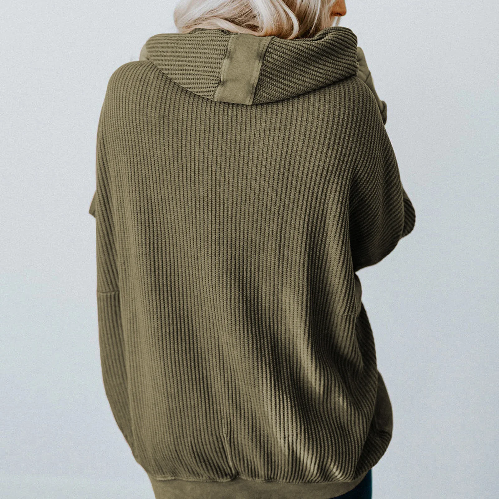 

Female Long Sleeve Tops Casual Zip Up Hoodies Sweatshirts Comfy Oversized Blouse with Pockets Solid Daily Wear Streetwear Suit