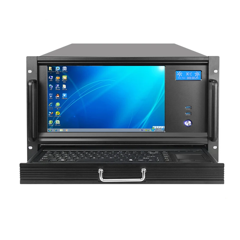 

Industrial 6U PC ATX Computer Server Case with Touch Screen for CCTV camare Server Chassis 6U with VGA