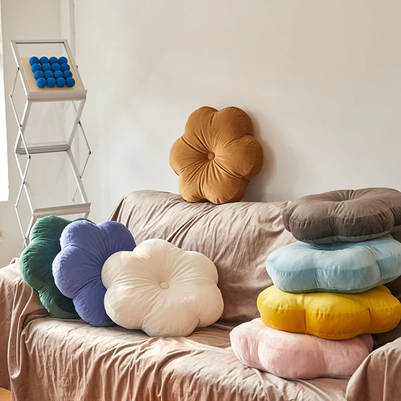 

Мягкая мультяшная плюшевая подушка для стула, цветок, плюшевая подушка, мультяшный цветок, плюшевый детский подарок на день рождения, украш...