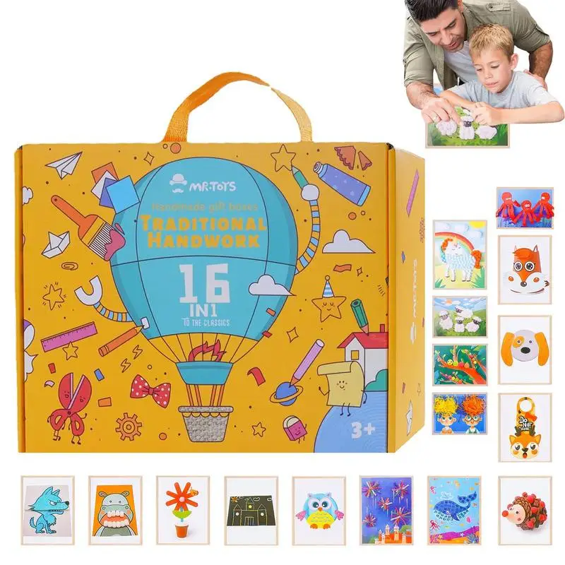 

Arts And Crafts For Kids Ages 3-5 Arts & Crafts Supplies For Kids Easy Crafts For Kids Creative Craft Set Includes Supplies And