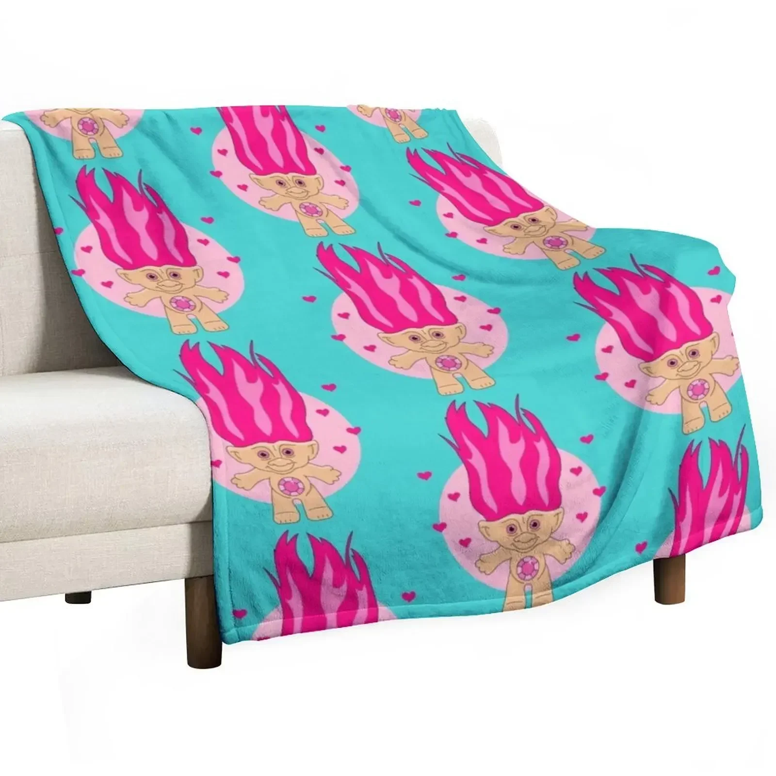 Одеяло для куклы-тролли 90-х годов теплое клетчатое роскошное одеяло