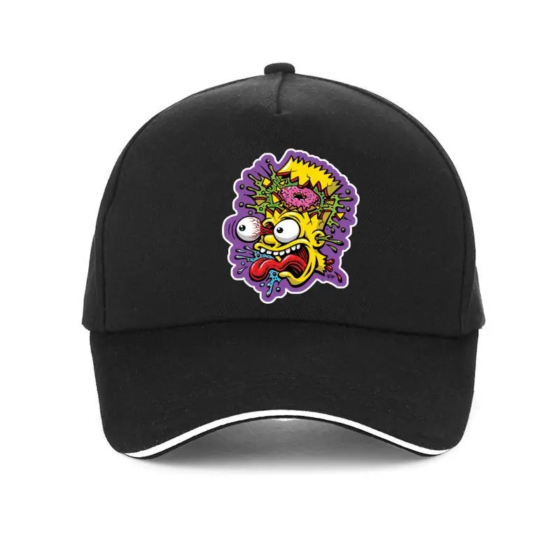

Gorra de béisbol Crazy para hombre, sudadera con diseño divertido, Donut Brain, 100% algodón, azul
