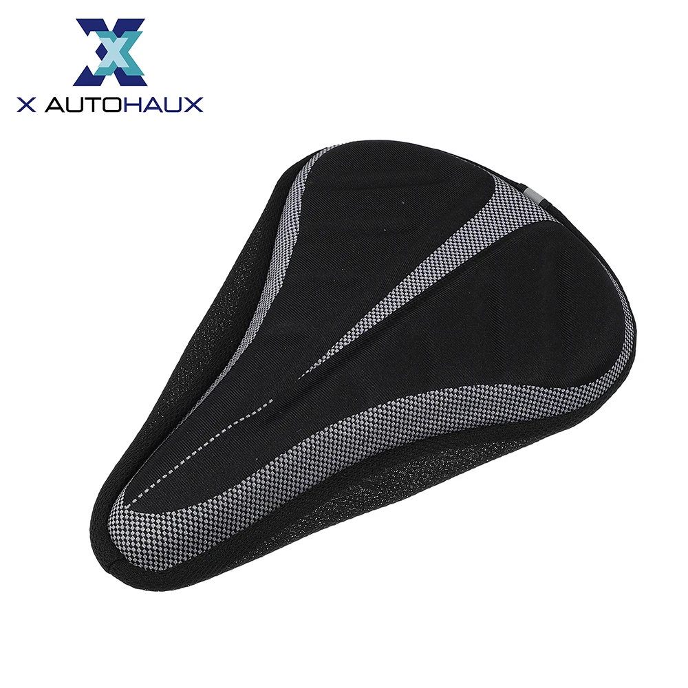 

X Autohaux чехол на сиденье велосипеда, искусственное Силиконовое высокоэластичное поролоновое серое саржевое черное 28x20 см, Аксессуары для вел...