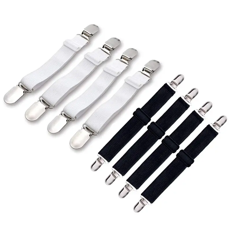 

4Pcs Bed Sheet Holder, Adjustable Sheet Fasteners Grippers Suspenders