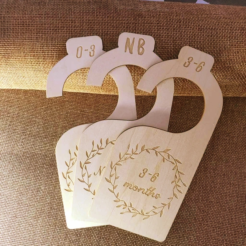 

New 7pcs Wood Baby Closet Size Dividers Durable Toddler Closet Divider from Newborn to 24 Months for Nursery Decor New Mom Gift