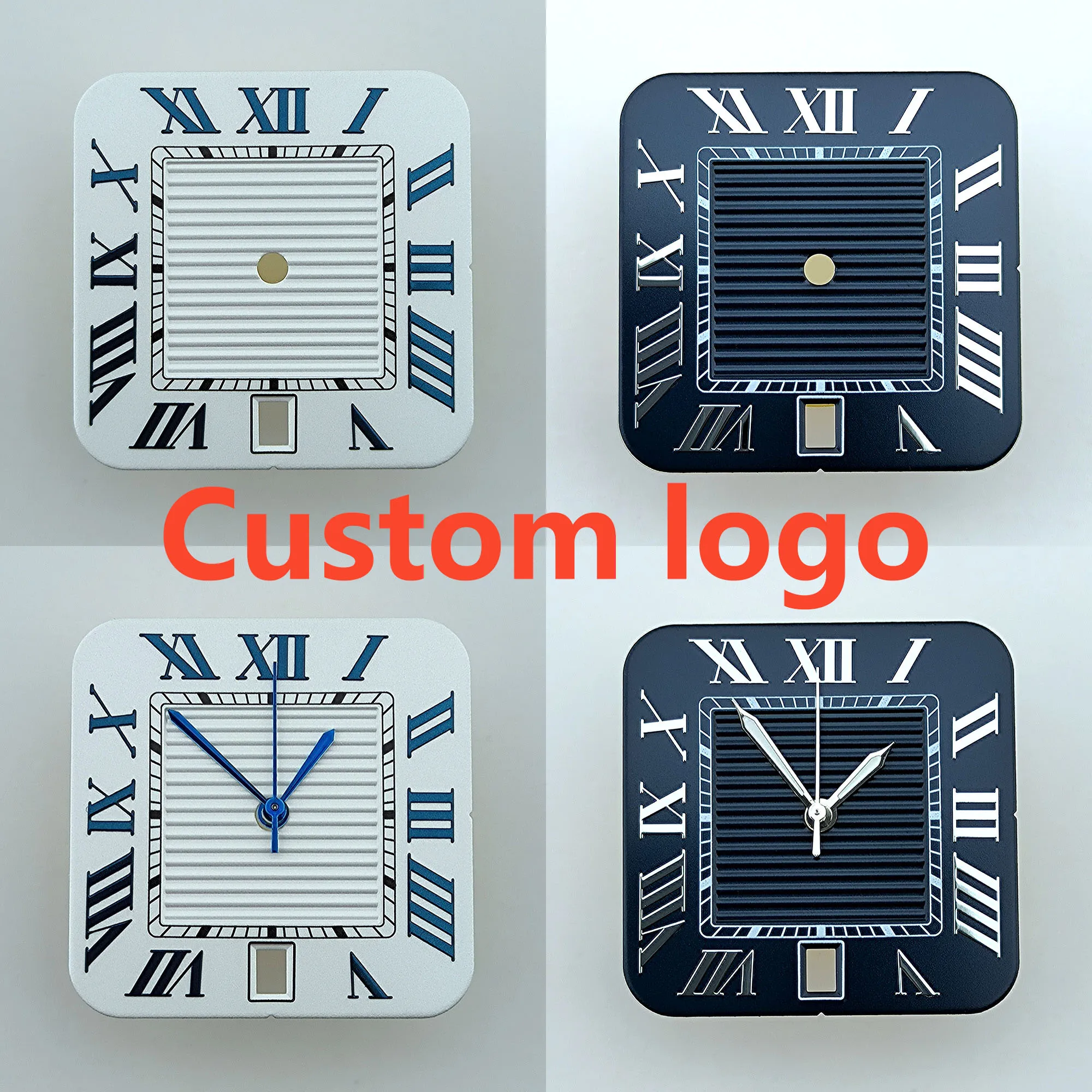 циферблат часов N H35 квадратный индивидуальный логотип римская цифра NH35 дата на