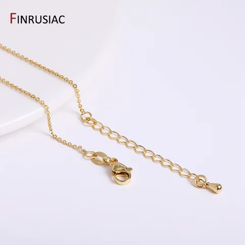 Цепочки из латуни с позолотой 14К FINRUSIAC 1.2/1.6 мм