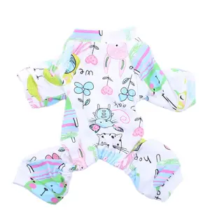 Small Dog Cat Floral JumpSuit Pajamas Shirts Pet Puppy Nightshirt Pants For Dogs Cats Small Medium
