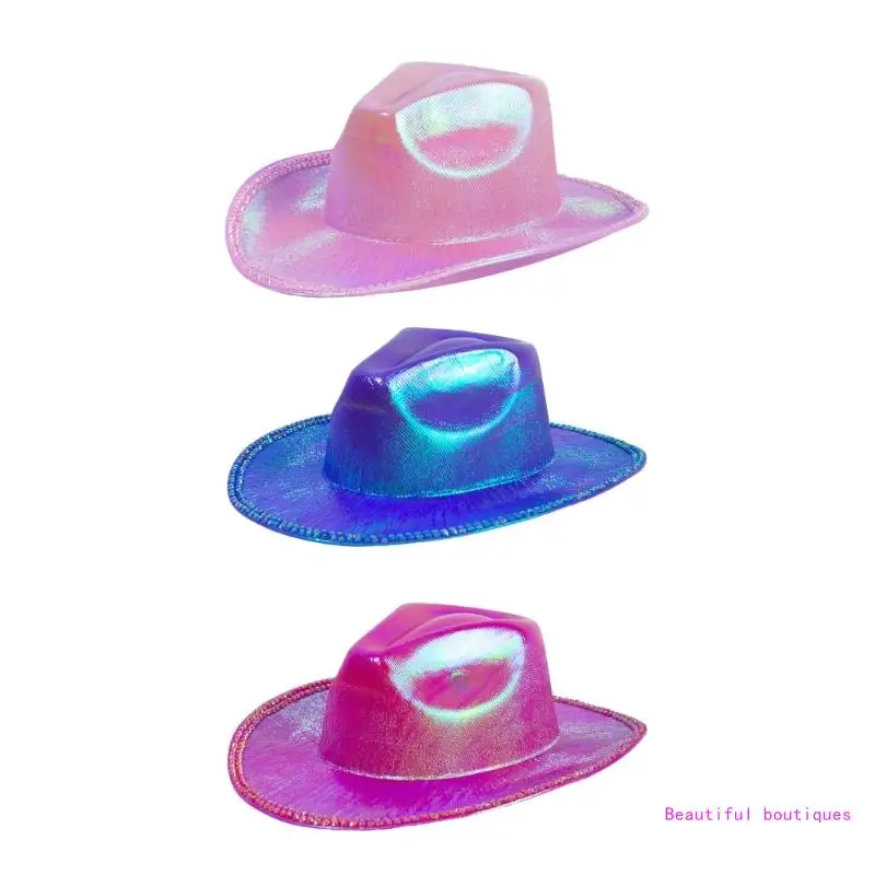 

Fashion Sequins Cowgirl Hat Woman Man Cowboy Hat for Prom Party DropShip