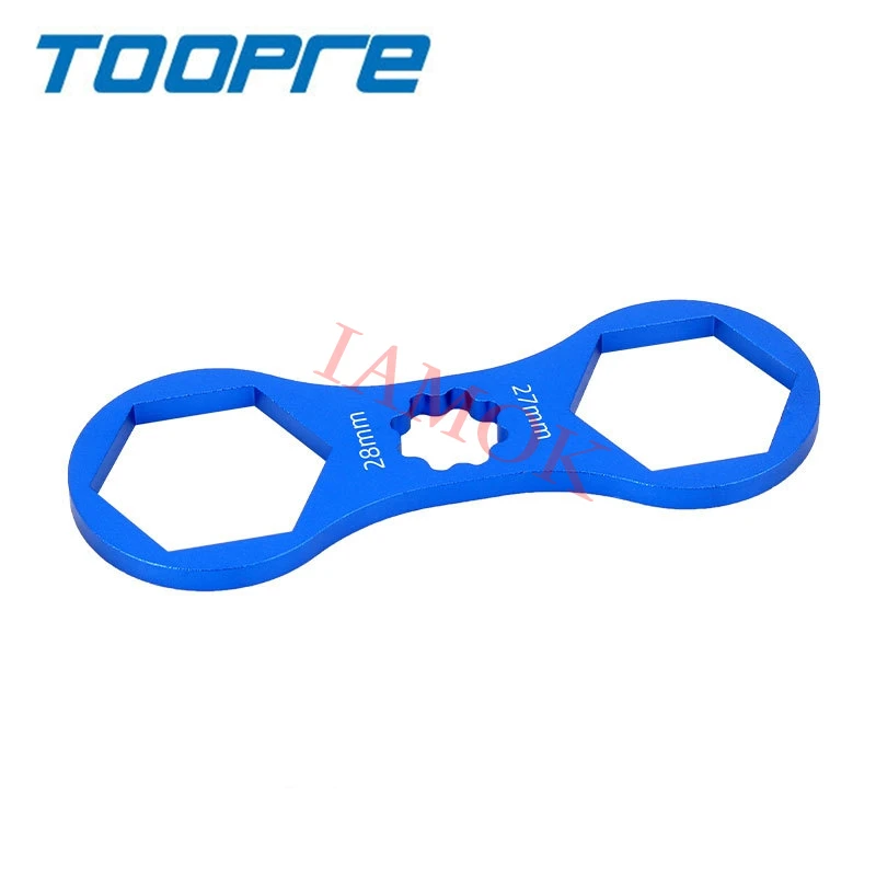 

TOOPRE Mountain Bike Aluminium Alloy Fork Shoulder Cover Wrench Iamok Red/Blue 12/14g Removal Tool Bicycle Parts
