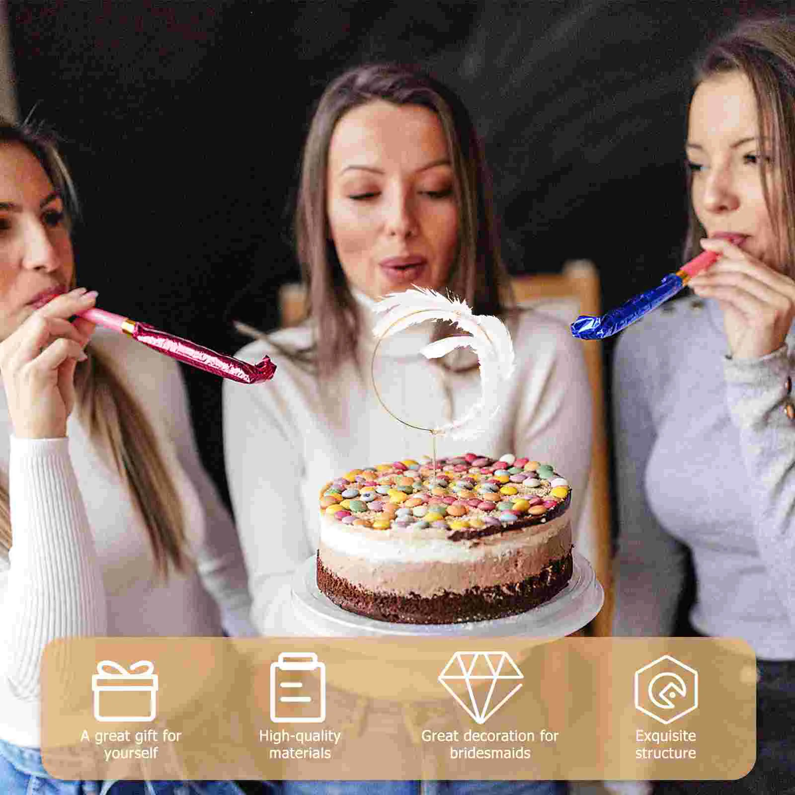 Крыло украшения торта круг жемчужный Топпер для кекса выбор свадьбы дня рождения