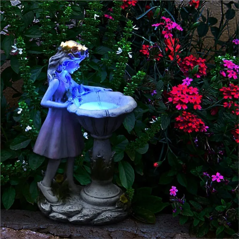 

Garden Angel Statue Outdoor Solar LED Light Patio Lawn Resin Craft Decoration Ornament