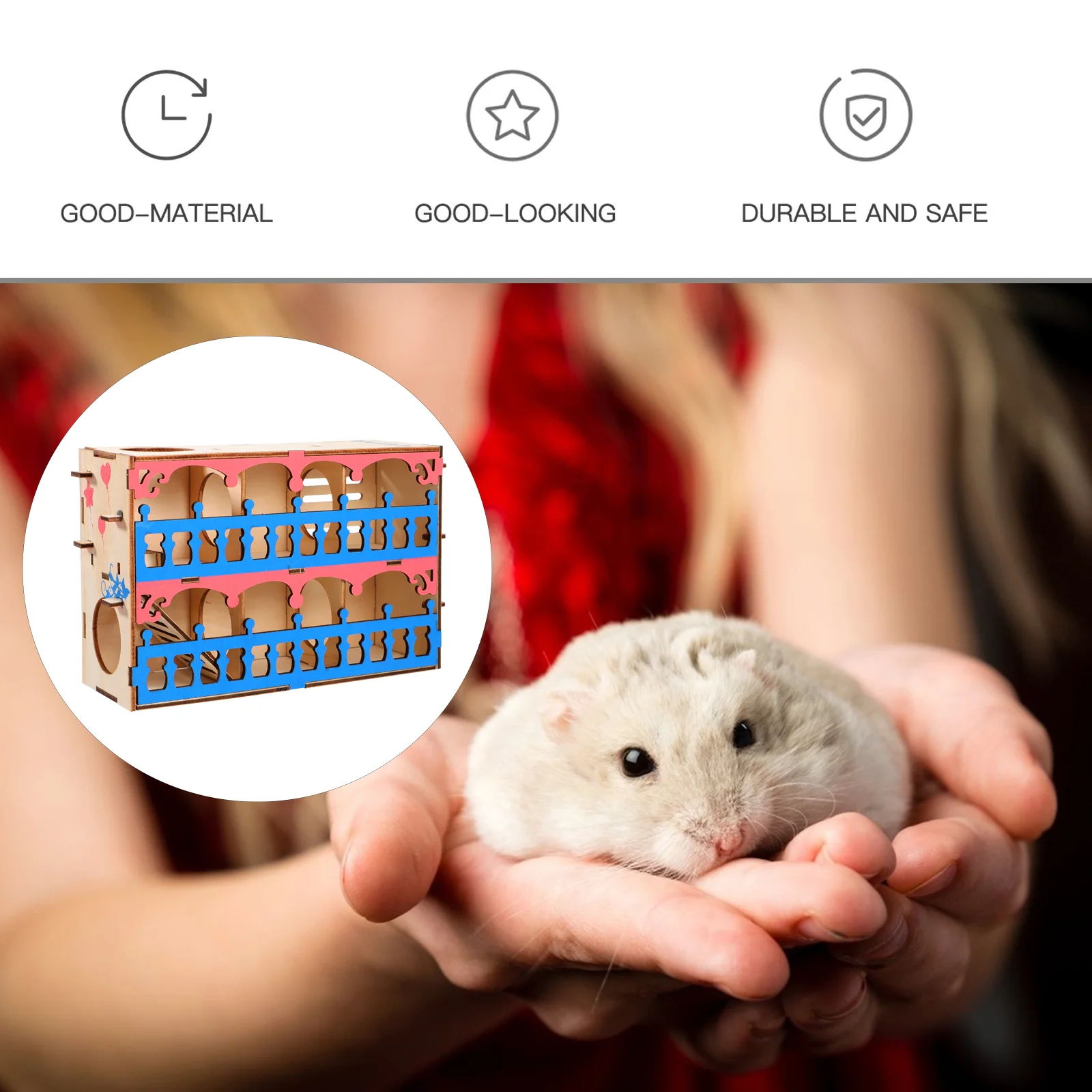 Dwarf Hamster Accessories Tubes and Tunnels Kit Villa Maze Toy Small Pet Exploring Wooden