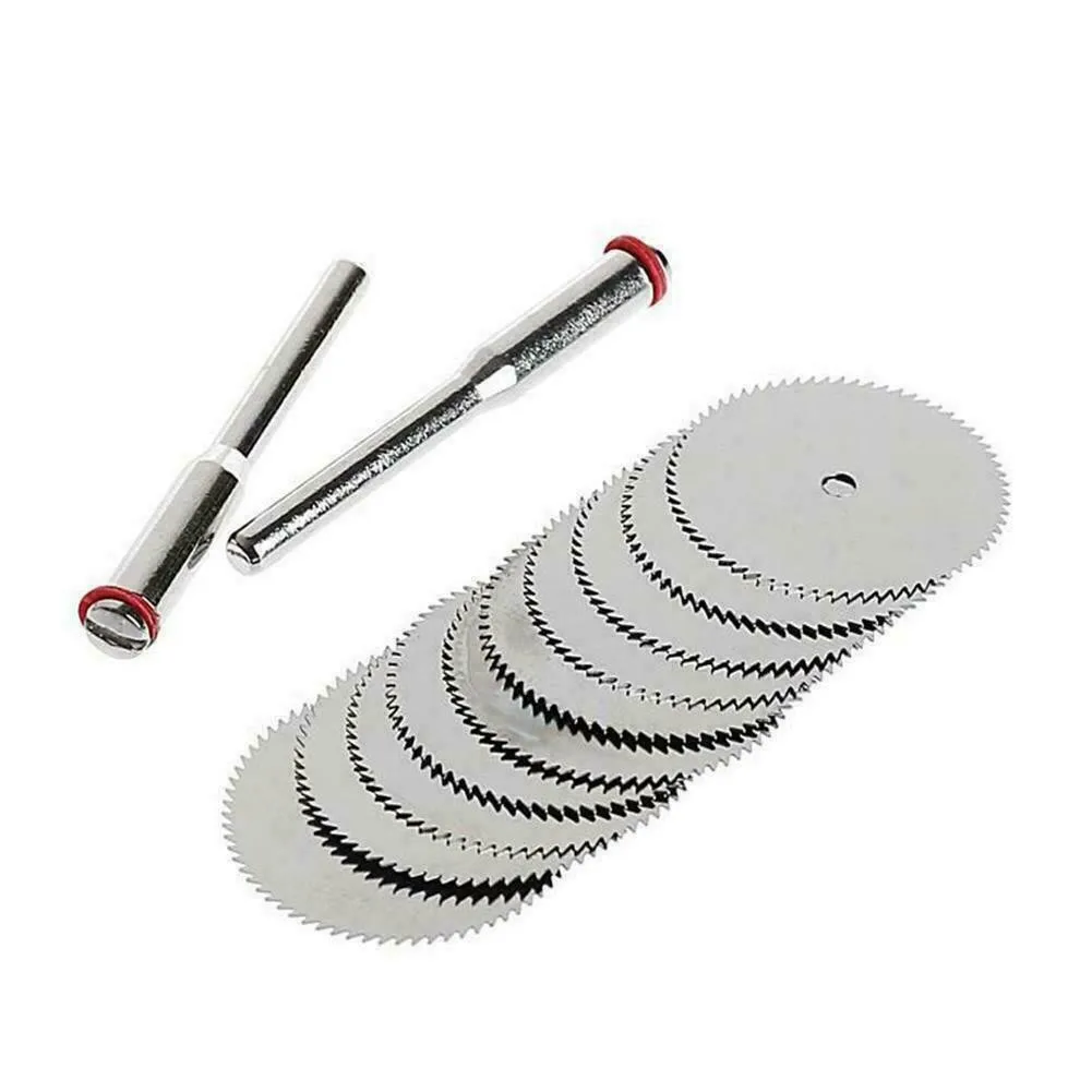 

12pcs 16mm 18mm 25mm 32mm Cutter Mini Carbon Steel Circular Saw Disc With Mandrel For Cutting Wood Materials Tools