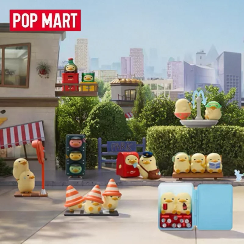 Фото POPMART Mini DUCKOO Citywalk Series: Загадочная коробка-сюрприз (Blind Box), коллекционная фигурка, игрушка, кукла, милая аниме-фигурка, настольное украшение №1