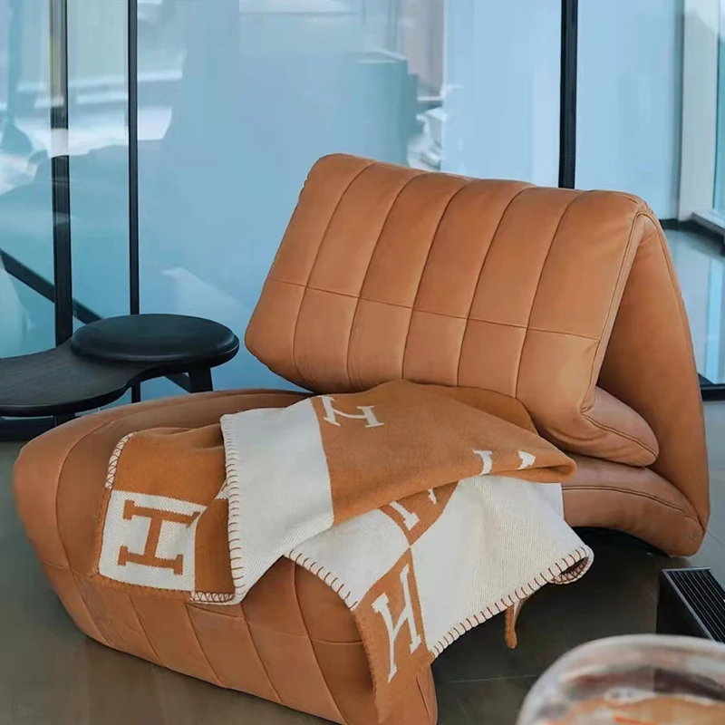 

Italian Barcelona Recliner Desede Designer Model Creative Shaped Folding Adult Backrest Single-Seat Sofa Chair