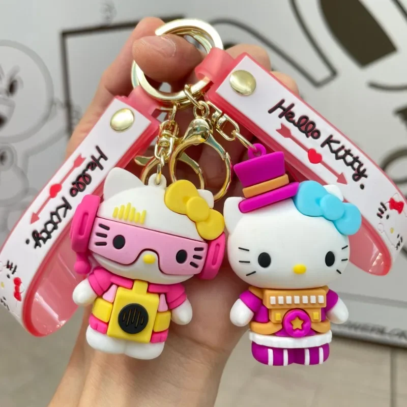 

Kawaii Sanrio музыка Hello Kitty милая кукла брелок мультфильм Девочка Сердце сумки кулон брелок аксессуары для детей подарок на день рождения