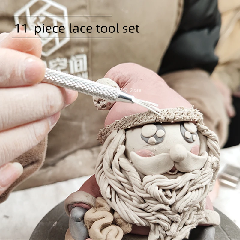 

11-piece Set of Lace Knife Tools, Clay Sculpture, Pottery Handmade Tools, Dedicated, Convenient and Durable Clay Cutter