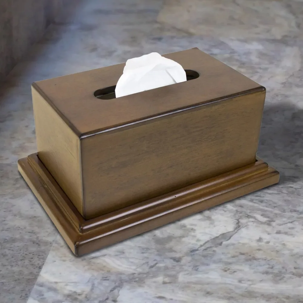 

Tissue Box Wooden with Compartment