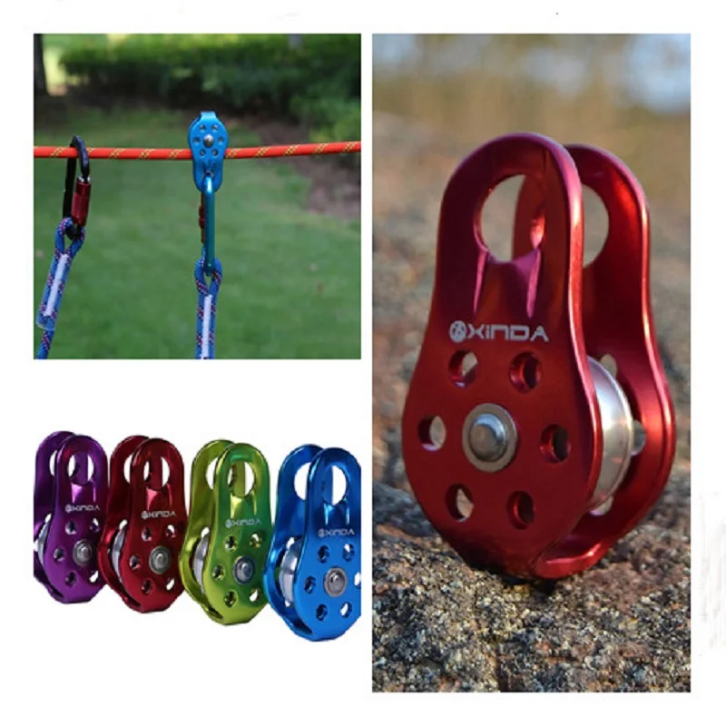 

Rock Climbing Pulley Fixed Sideplate Single Sheave Pulley Outdoor Survival Tool High Altitud Traverse Hauling Gear