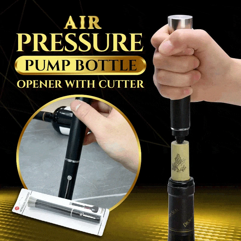 

Wine Opener Air Pressure Pump Bottle Opener With Cutter Stainless Steel Pin Type Cork Out Tool Wine Opener Bar Accessories