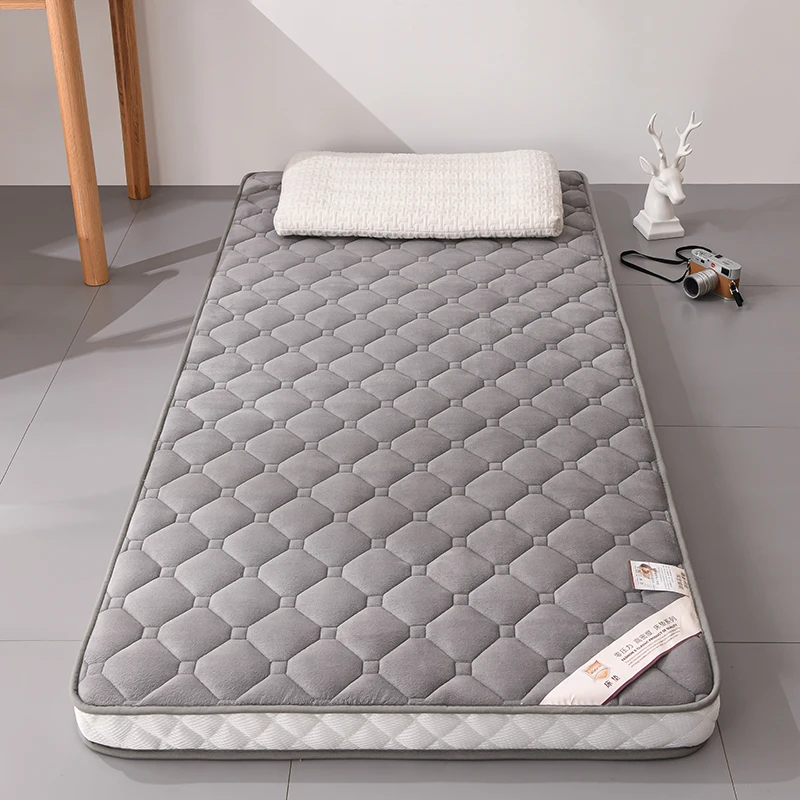 

4/7CM Sponge Mattress Upholstered Breathable Warm Milk Velvet Mattresses Three-dimensional Memory Foam Folding Bed Cushion Mats