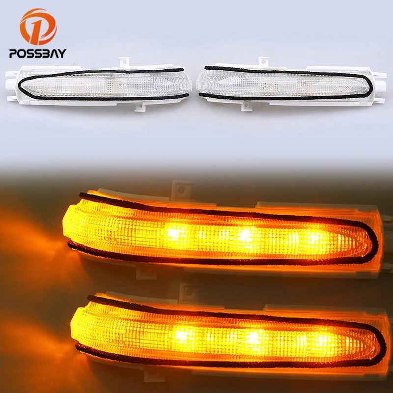 

POSSBAY Car Rearview Mirror Turn Signal Lights for 2006-2007 Honda Accord Hybrid Sedan 34350-SEA-013 34300-SEA-013 LED Light