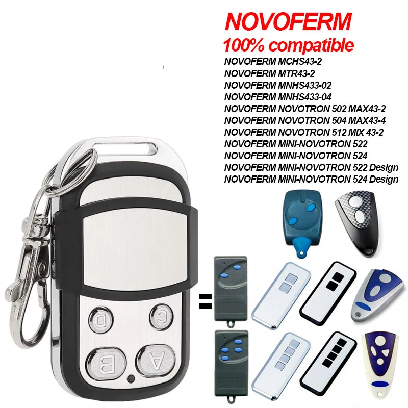 

NOVOFERM NOVOTRON 302 304 NOVOFERM TORMATIC Opener NOVOFERM MNHS433 Garage Door Remote Control 433.92mhz Rolling Code
