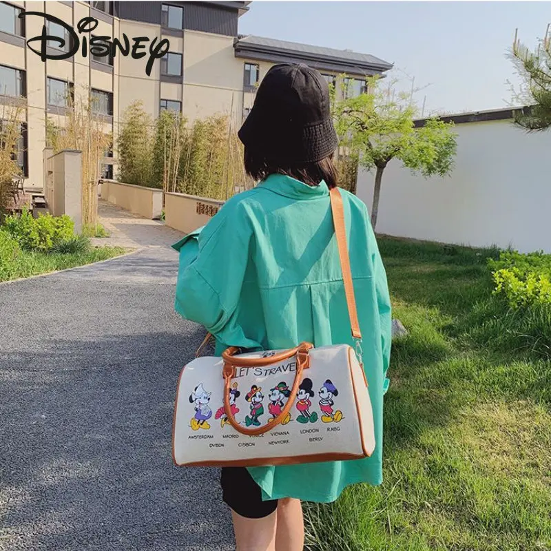 Disney Mickey New Unisex Handbag High Quality Cartoon Wet and Dry Separation Travel Bag Fashion Portable Outdoor Fitness Bag