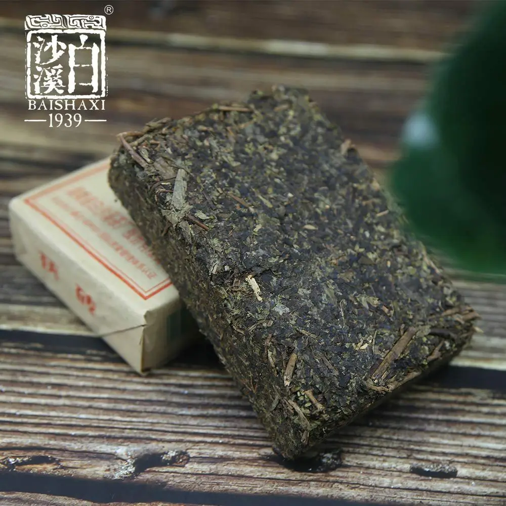 

Anhua Baishaxi Dark Tea with Golden Flower Fu Brick Tea 300g Without Teapot Black Organic Green Fu No Tea Pot