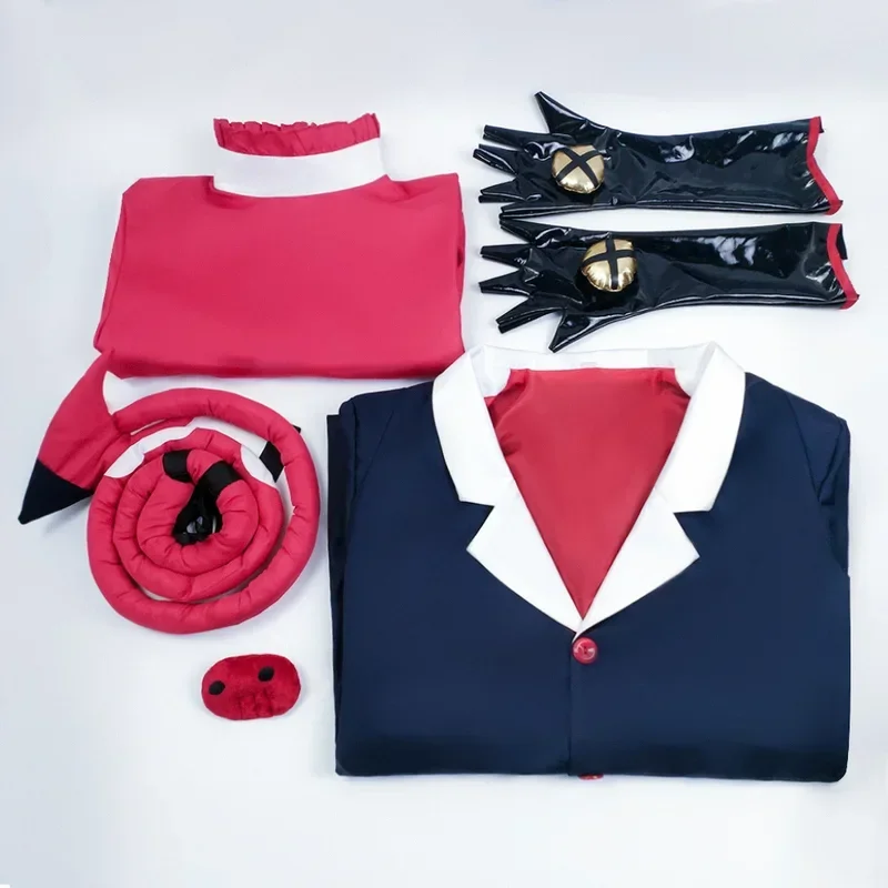 Аниме Helluva Boss Blitzo Косплей Костюм Вечеринка Униформа с хвостом Хэллоуин Наряд для