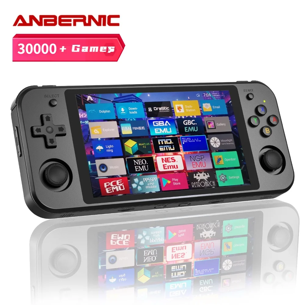 

256G RG552 Retro Handheld Game Console Player 5.36 Inch IPS Screen Linux Android Dual System Support For Wii/PS1/N64/PSP/DC/GB