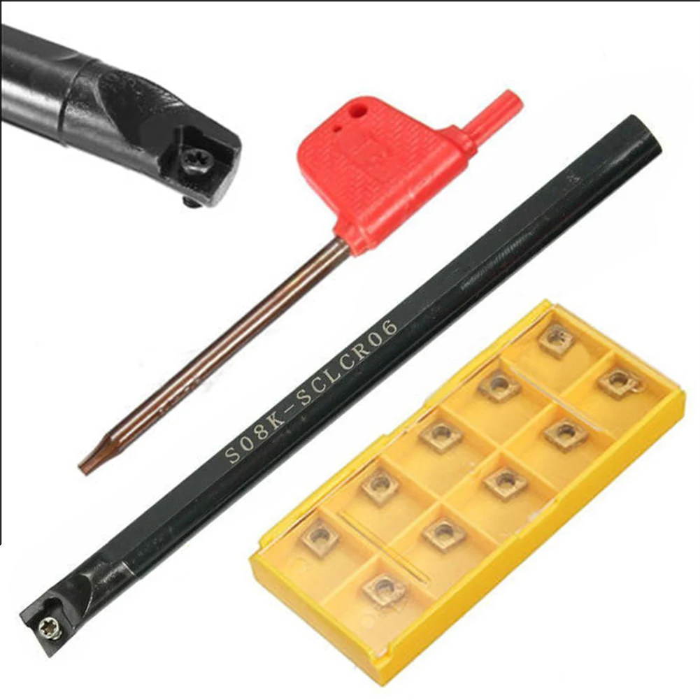 

8mm S08K-SCLCR06 Holder Lathe Turning Holder Boring Bar CCMT060204 Inserts CCMT21.51 Woodworking Boring Bar Holders