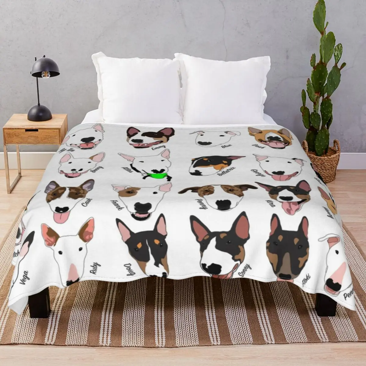 Glasgow Bull Terrier Club Blankets Fleece Print Super Soft Throw Blanket for Bed Home Couch Camp Office