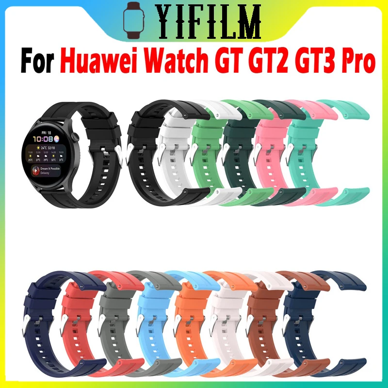 

Silicone Strap For Huawei Watch GT GT2 GT3 Pro 46mm 42mm 43mm GT2e Watchband Durable Belt For Men Women Replacement Bracelet