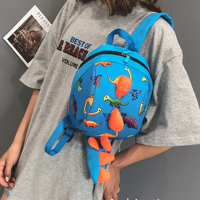 Милый детский школьный рюкзак с динозавром для младенцев, Детский рюкзак с защитой от потери для малышей, кавайная Детская сумка для книг дл...