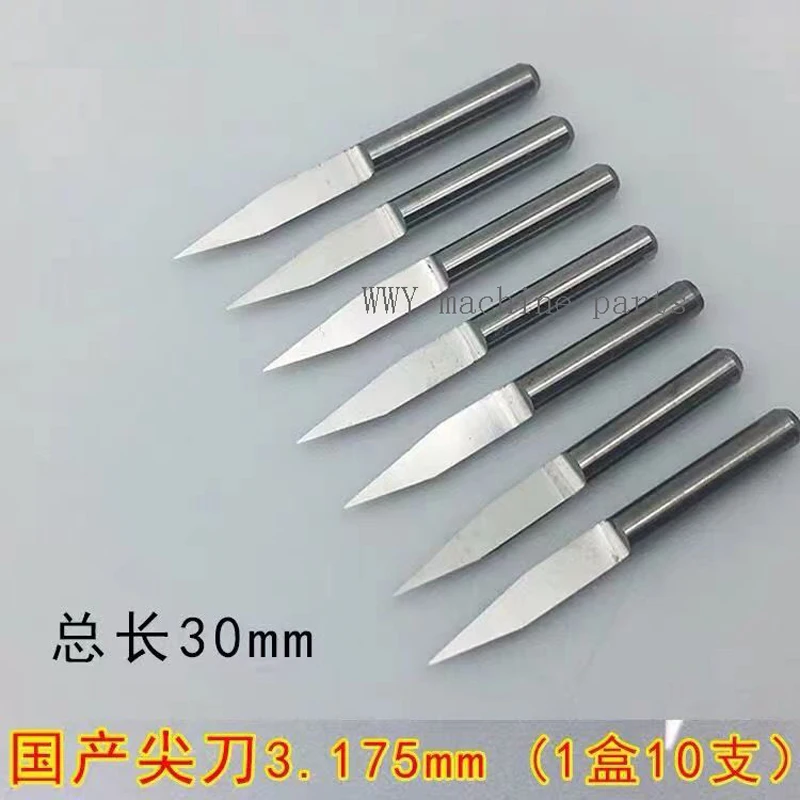 

10 шт. 10/15/20/25 градусов 3,175 1/8 PCB гравировальный бит V Shap Концевая фреза вольфрамовый Карбид PCB 3D фреза