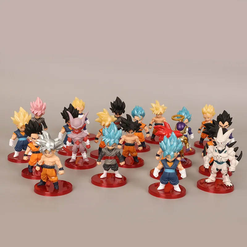 

Anime Dragon Ball Z 21pcs/set Son Gokou Vegeta Frieza Figure Model Toys for Children 7-8cm