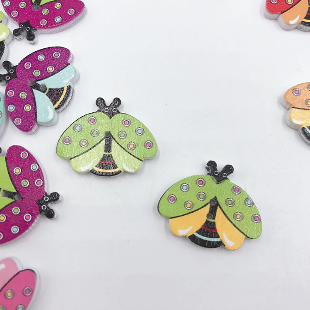 

50 Pcs Animal Shaped Buttons Wood Crafts Kids Scrapbooking Leaves Children Manual Delicate