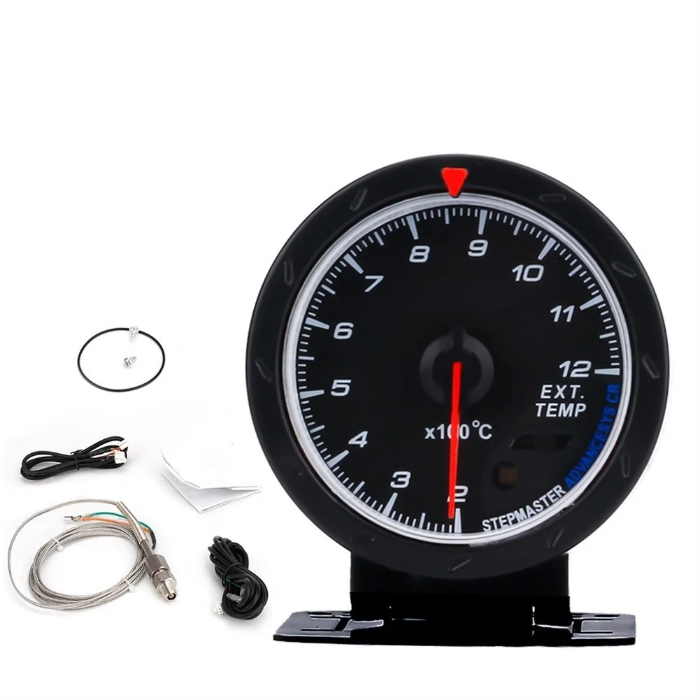 

60 мм Автомобильный датчик температуры выхлопных газов EGT датчик температуры с красным белым светом автомобильный измеритель