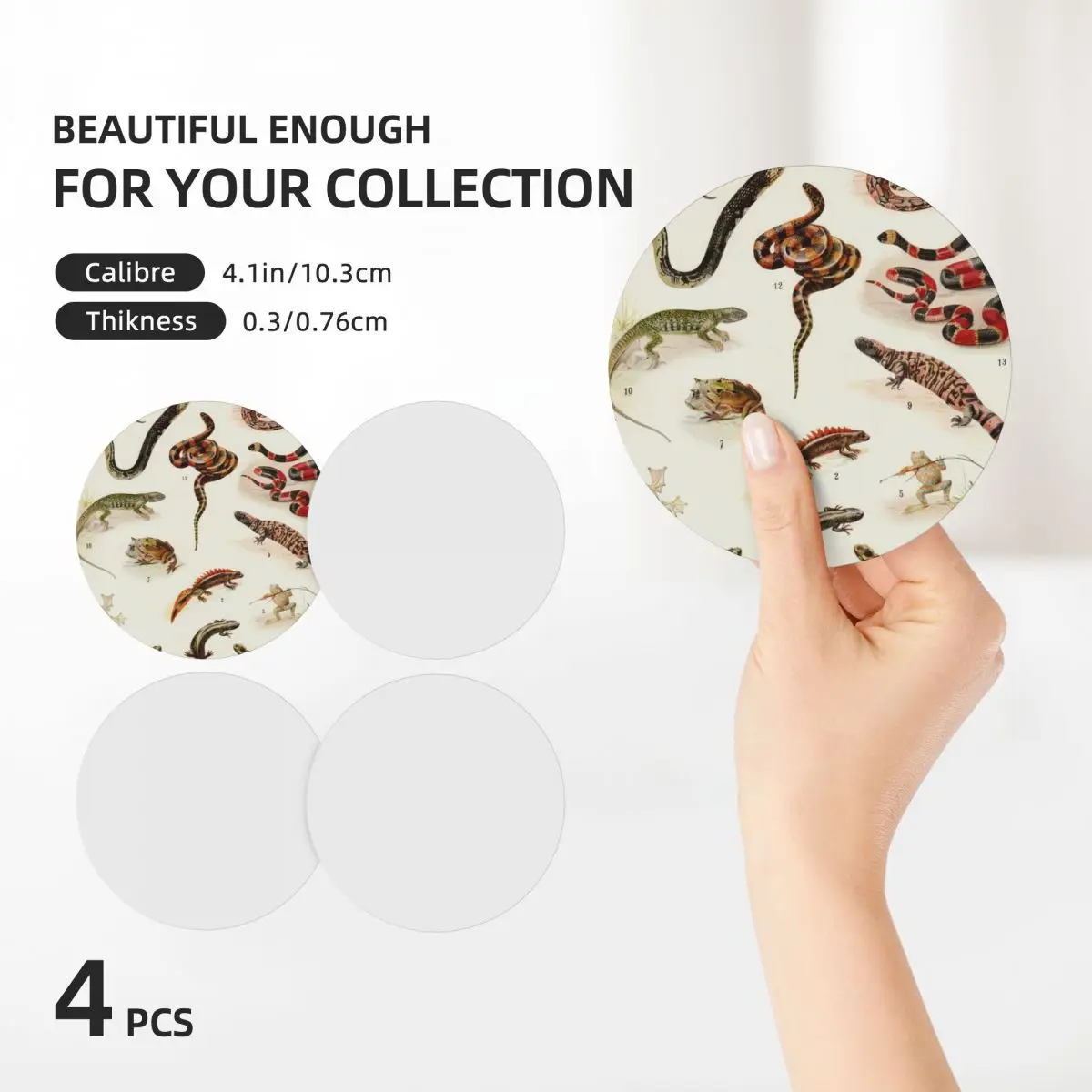 Adolphe Millot - Batraciens et рептилии-французский винтажный zoology постер керамические