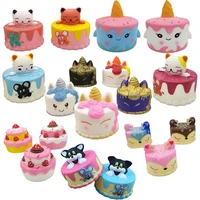 squishy cake slow rising stress relief squeeze toys unicorn cat dog cake decoration